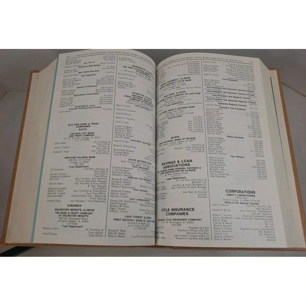 Sullivan's Law‎ Directory 1982-1983 Illinois Attorneys Directory 106th Edition